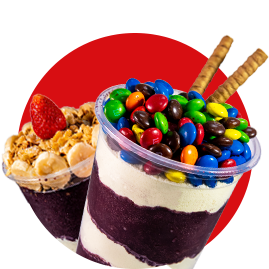 Açaí com Frutas no Copo